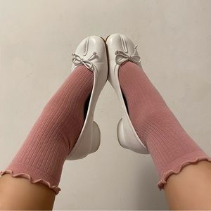 white tabi heeled shoe